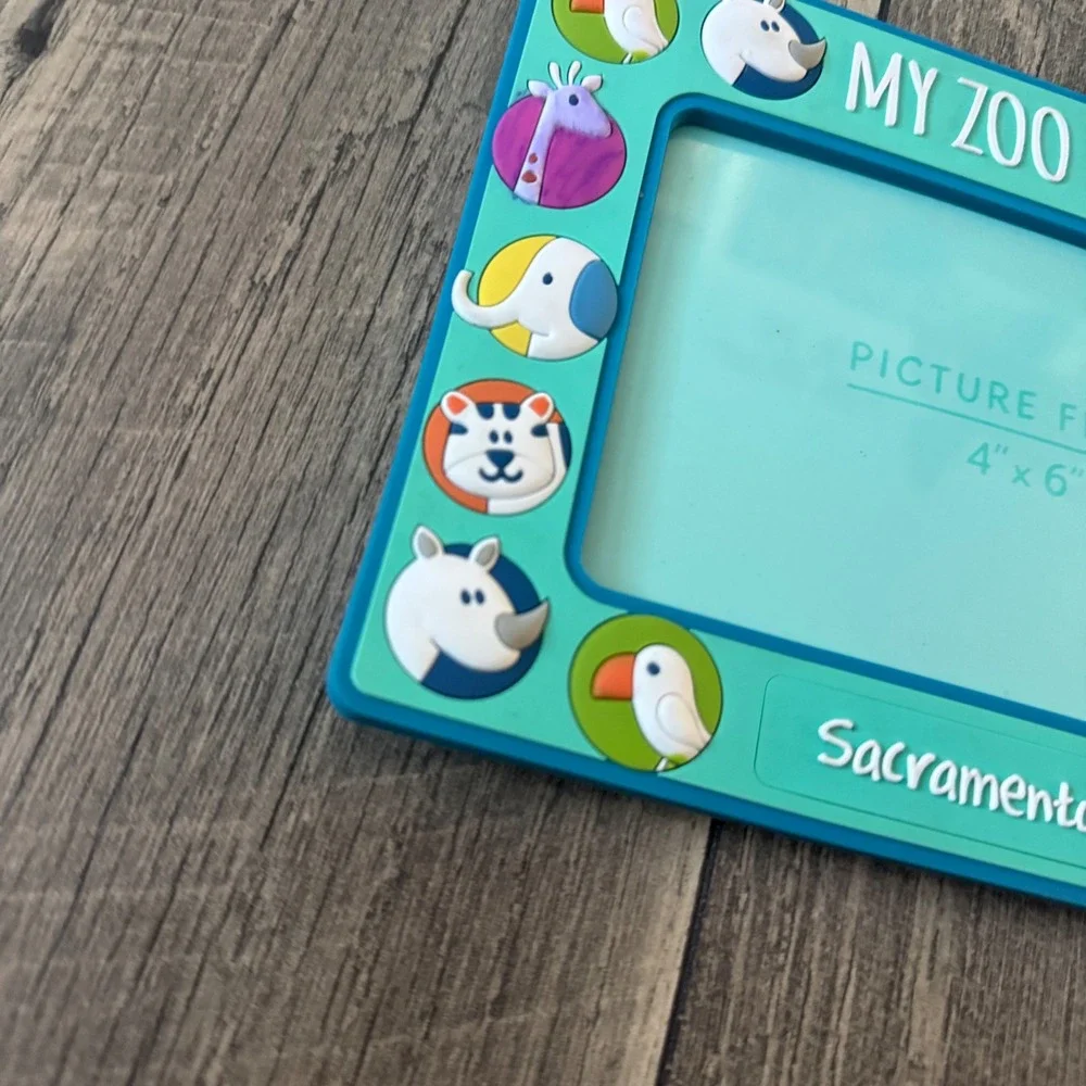 Sacramento Zoo My Zoo Visit Picture Frame 4x6 Teal Animal Souvenir Kids Decor